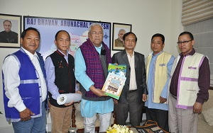 The Governor of Arunachal Pradesh Shri PB Acharya with IFCSAP Members in the Gyatri Hall at Raj Bhavan Itanagar on 2nd  February� 2017.